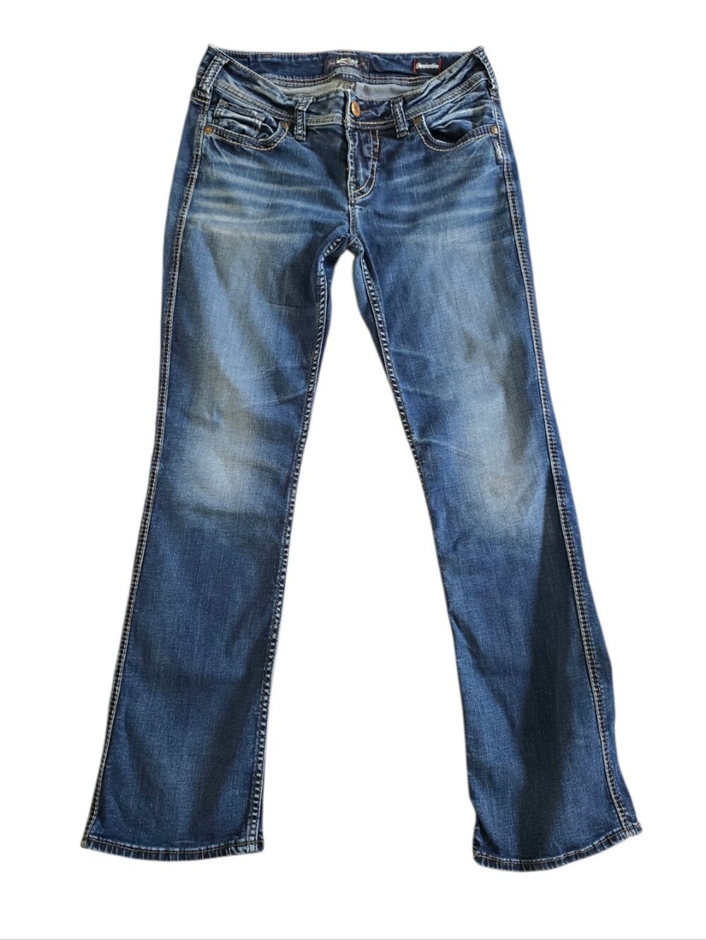 Silver Mid Rise Women’s Blue Bootcut Jeans Size 30